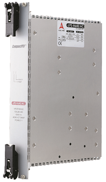 cPS-H640/AC. 400W 6U CompactPCI Hot-Swappable Redundant Power Supply with universal AC input