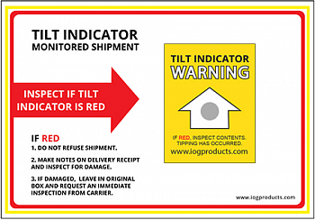 Tilt Indicator Label