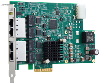 PCIe-GIE7xP Series. 2/4-CH PCI Express GigE Vision PoE+ Frame Grabbers with PoE Power Management & Protection